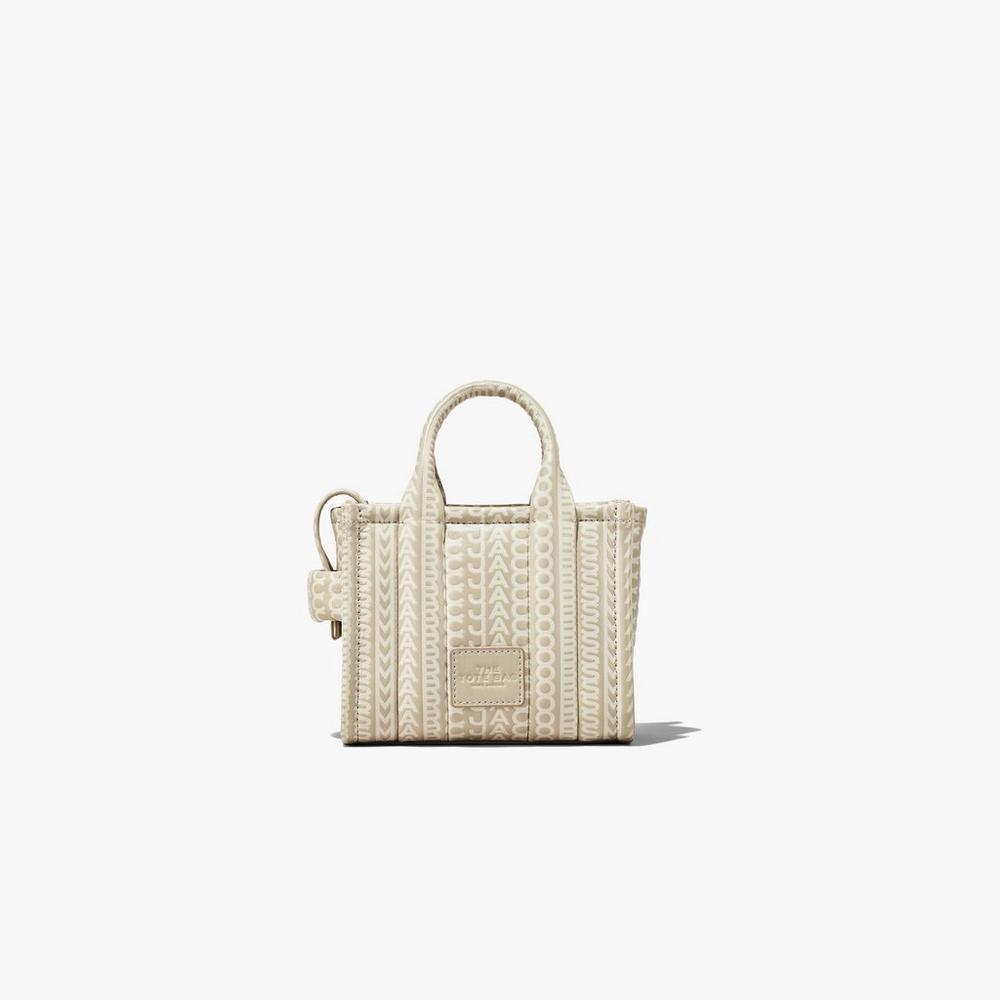 Bolsos Cruzados Marc Jacobs Monogram Cuero Micro Tote Mujer Kaki | 50413TAHZ
