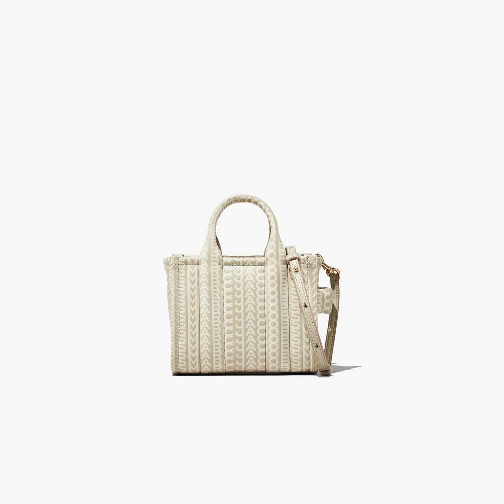 Bolsos Cruzados Marc Jacobs Monogram Cuero Micro Tote Mujer Kaki | 50413TAHZ