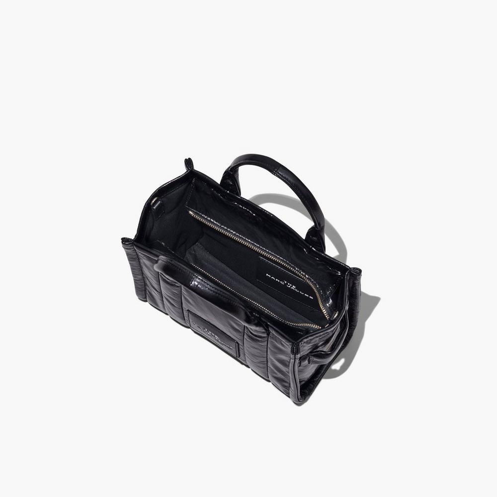 Bolsos Cruzados Marc Jacobs Shiny Crinkle Mini Tote Mujer Negros | 15942NEOY