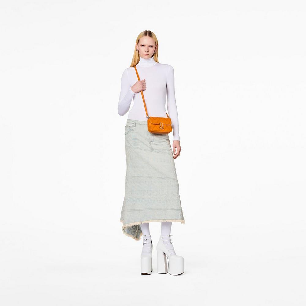 Bolsos Mini Marc Jacobs Acolchado Cuero J Marc Mujer Darkorange | 54182LEAU