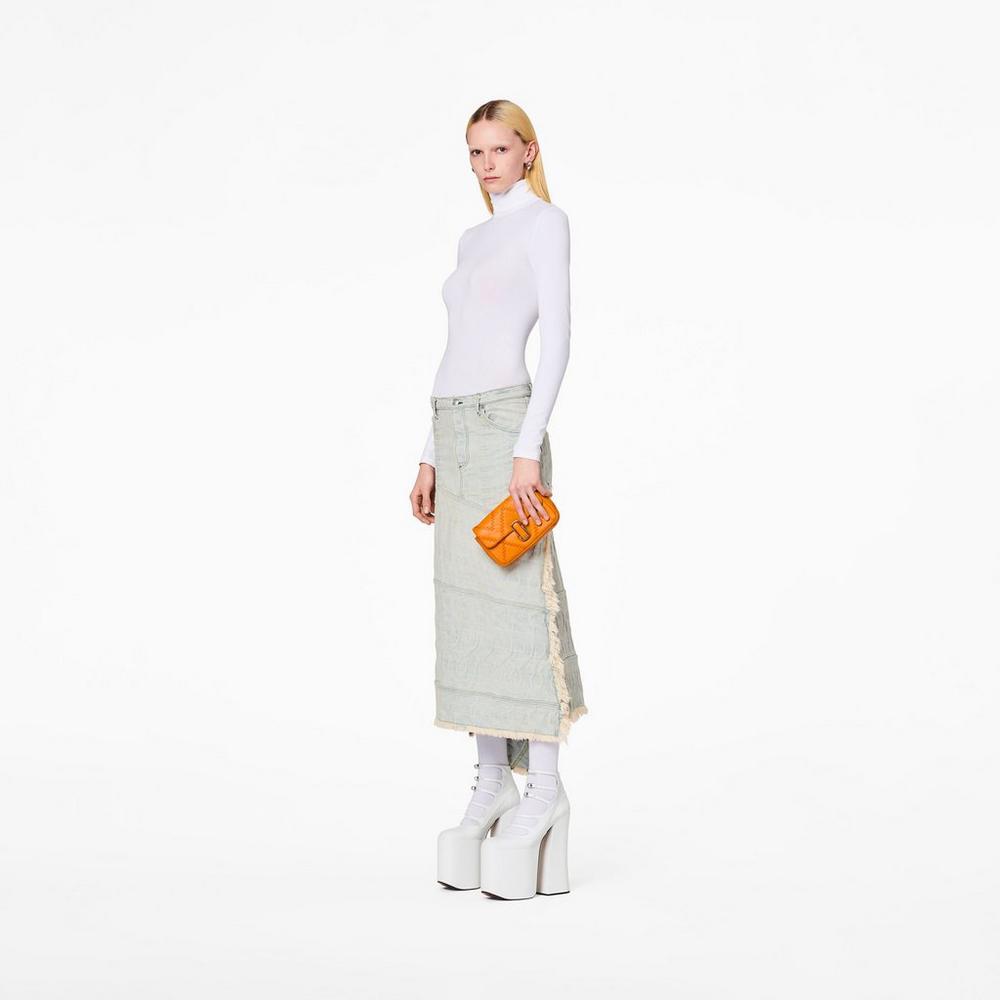 Bolsos Mini Marc Jacobs Acolchado Cuero J Marc Mujer Darkorange | 54182LEAU
