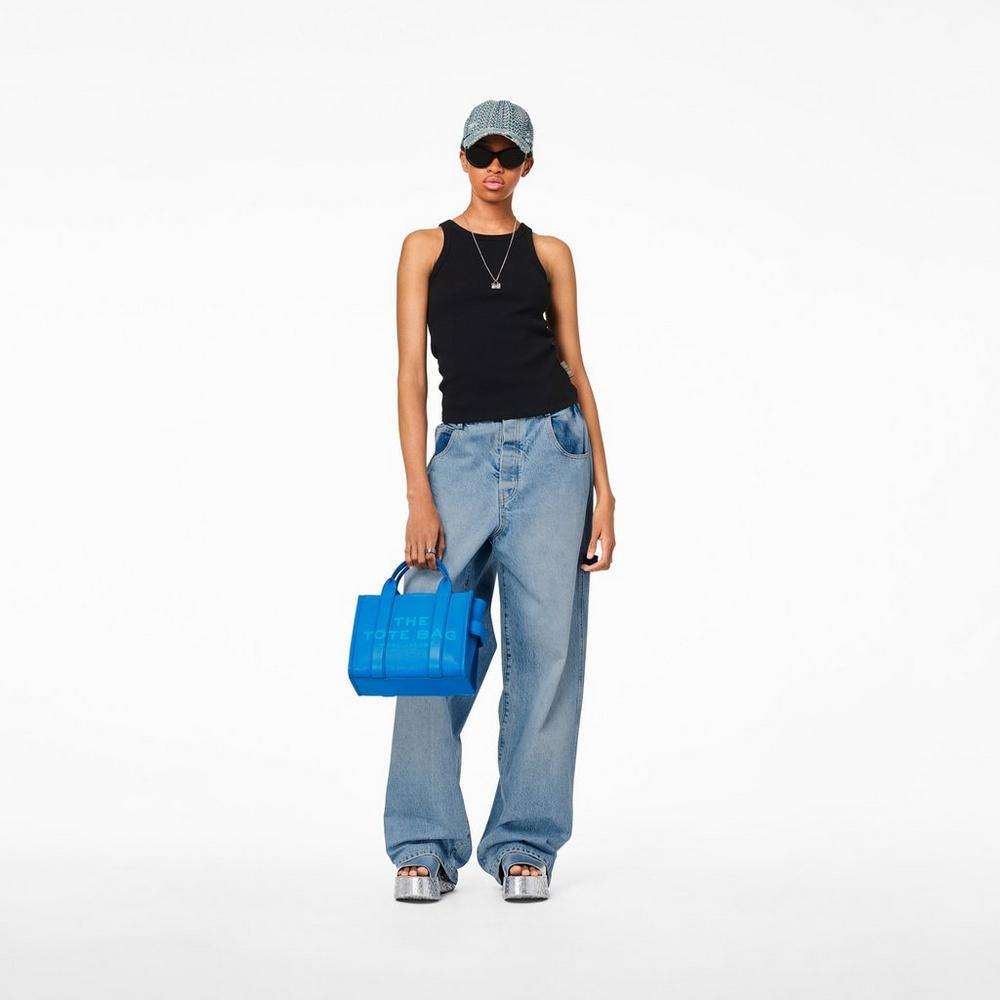 Bolsos Mini Marc Jacobs Cuero Mujer Azules | 35692NAIX