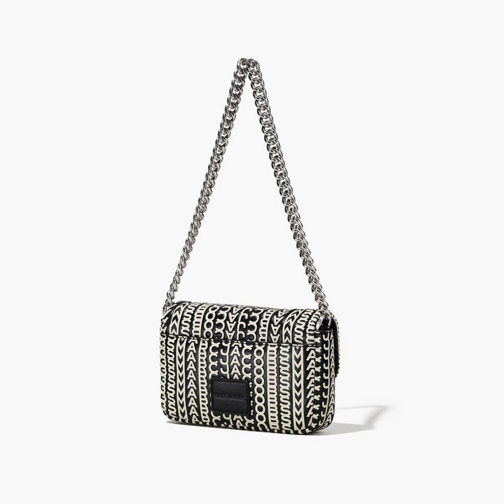 Bolsos Mini Marc Jacobs Monogram J Marc Mujer Negros Blancos | 54068RPJS