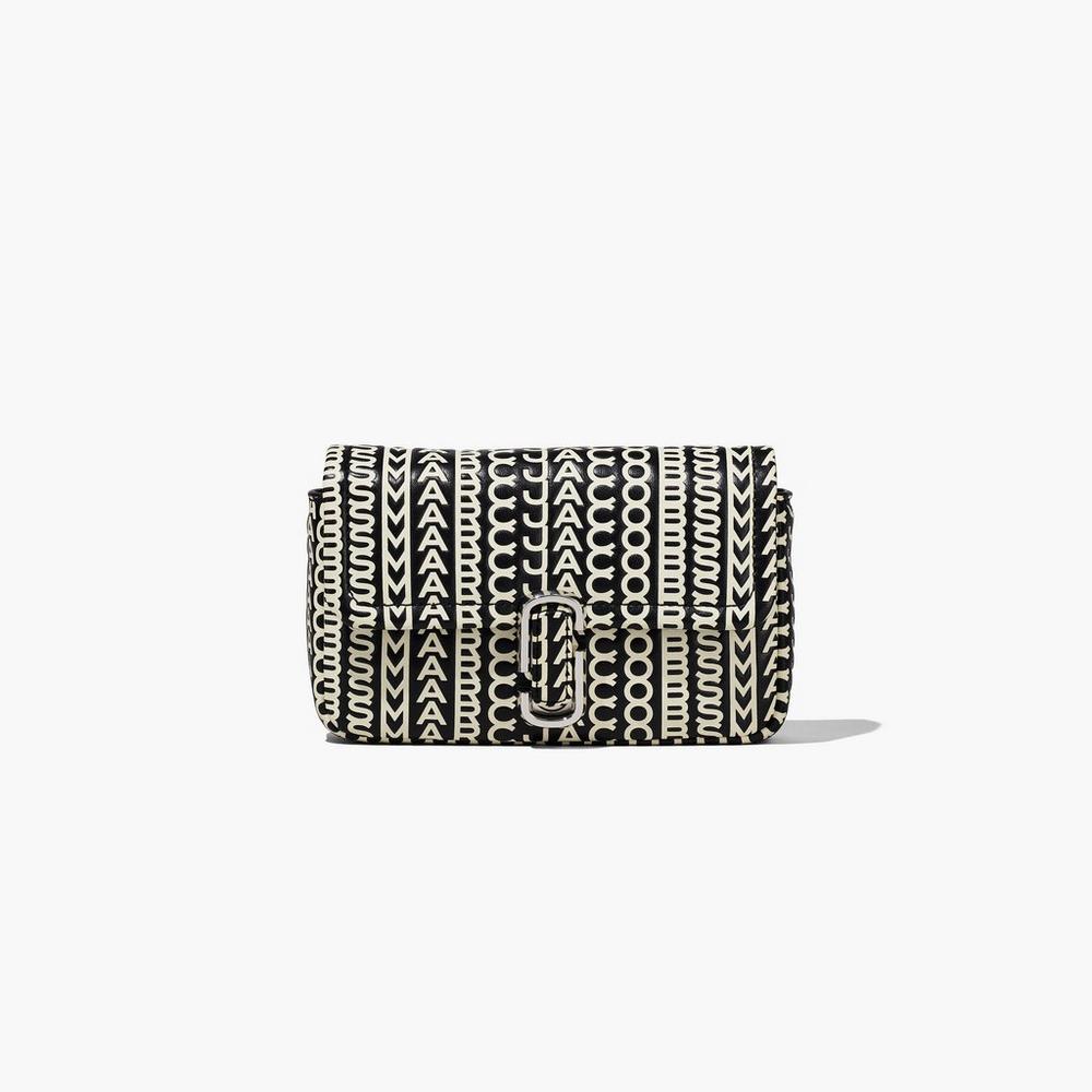 Bolsos Mini Marc Jacobs Monogram J Marc Mujer Negros Blancos | 54068RPJS