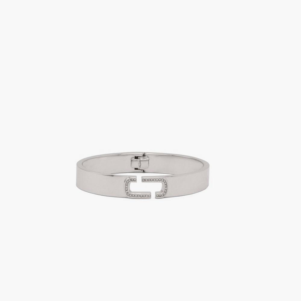 Brazaletes Marc Jacobs J Marc Crystal Mujer Plateados | 04958GWZI