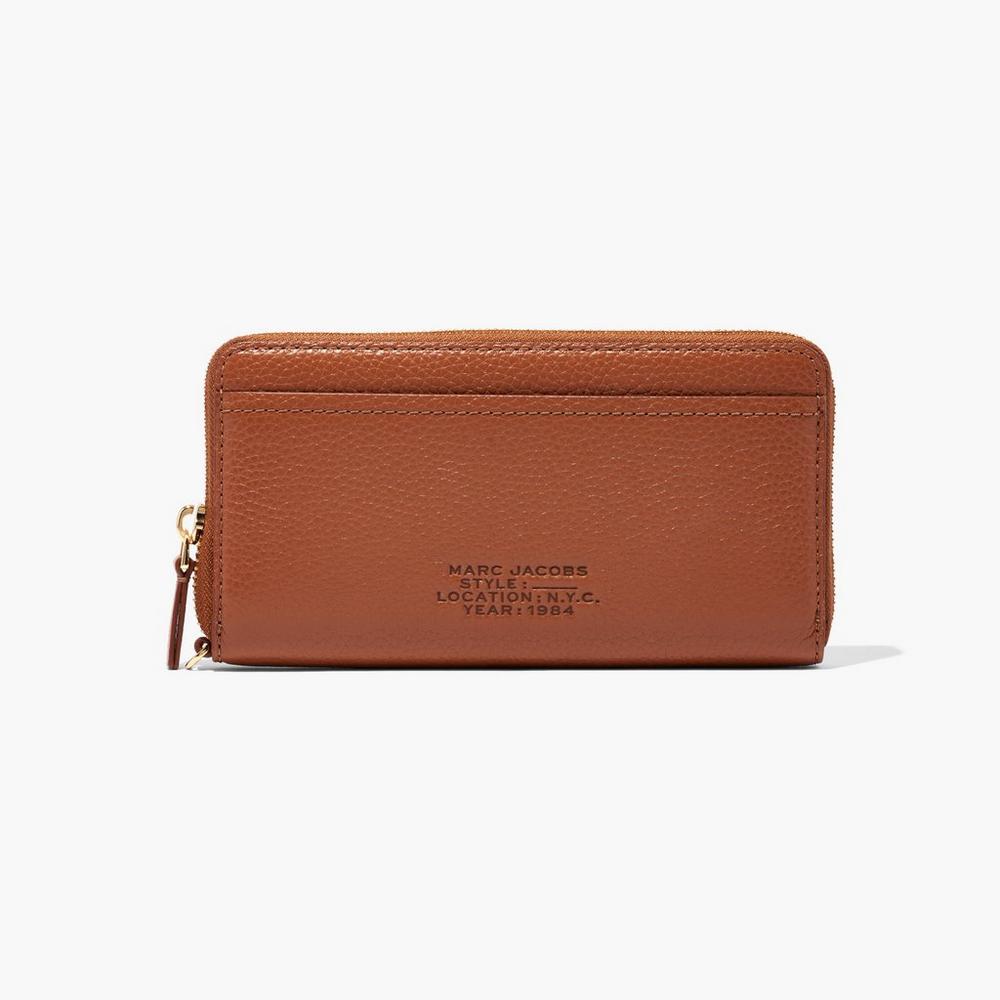 Carteras Grandes Marc Jacobs Cuero Continental Mujer Marrom | 05921TLIW