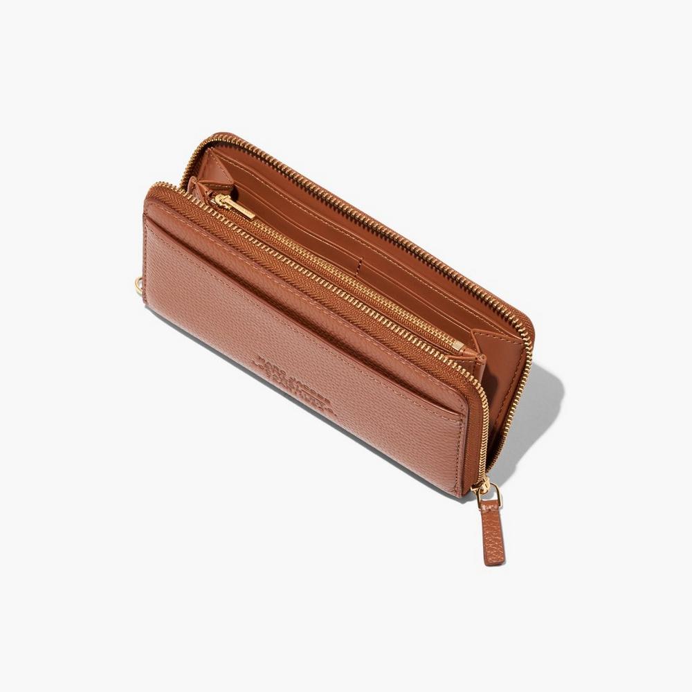 Carteras Grandes Marc Jacobs Cuero Continental Mujer Marrom | 05921TLIW