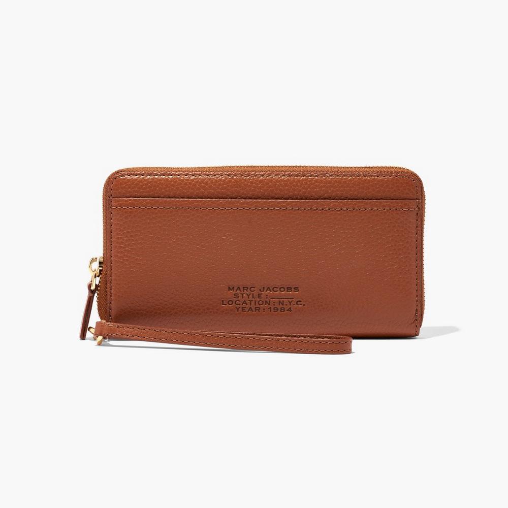 Carteras Grandes Marc Jacobs Cuero Continental Mujer Marrom | 05921TLIW