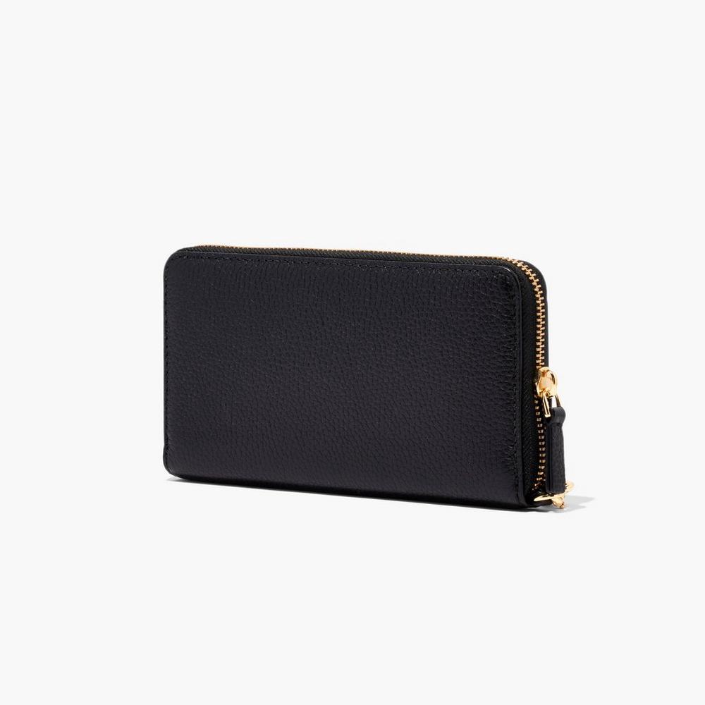 Carteras Grandes Marc Jacobs Cuero Continental Mujer Negros | 18607BQFT