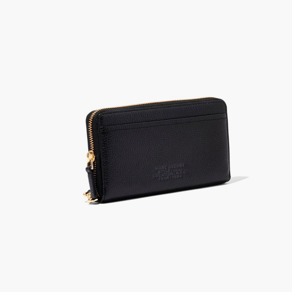 Carteras Grandes Marc Jacobs Cuero Continental Mujer Negros | 18607BQFT