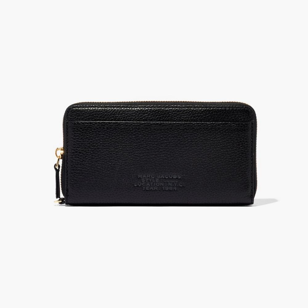 Carteras Grandes Marc Jacobs Cuero Continental Mujer Negros | 18607BQFT