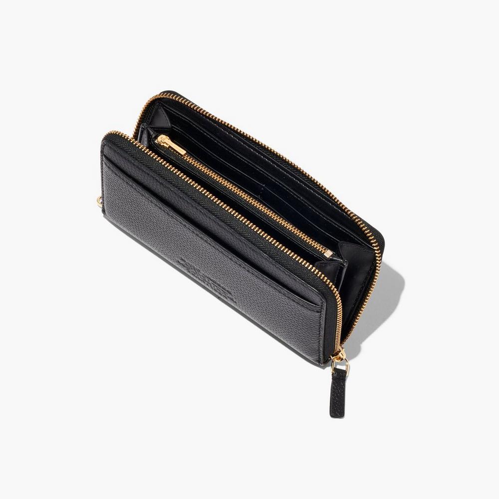 Carteras Grandes Marc Jacobs Cuero Continental Mujer Negros | 18607BQFT