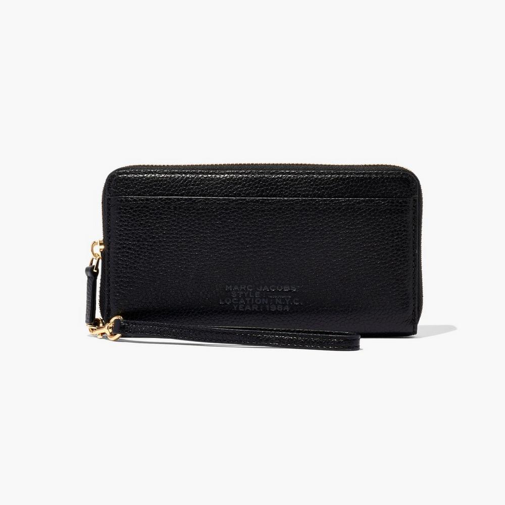 Carteras Grandes Marc Jacobs Cuero Continental Mujer Negros | 18607BQFT