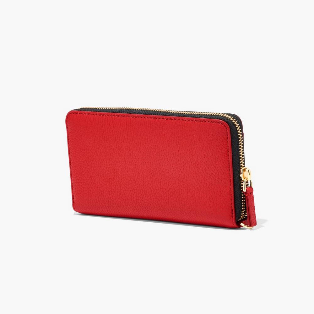 Carteras Grandes Marc Jacobs Cuero Continental Mujer Rojos | 90483KGRO
