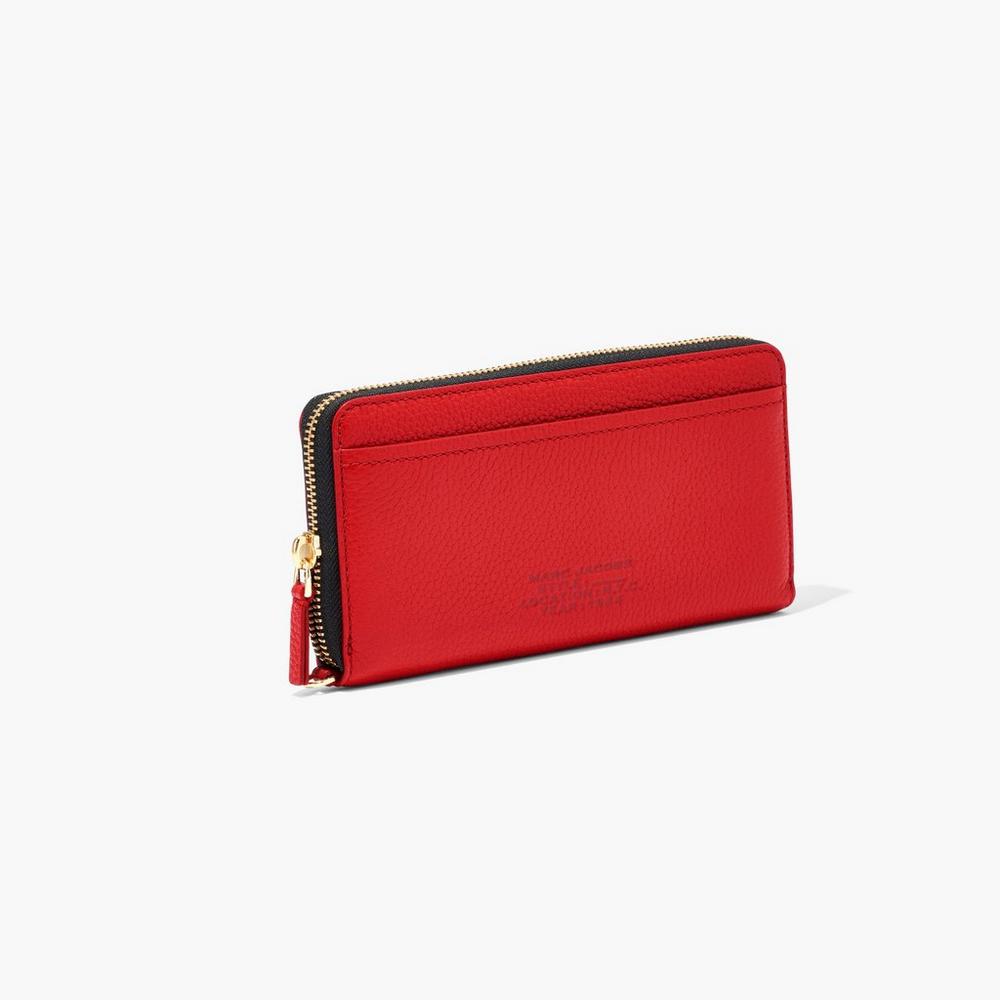 Carteras Grandes Marc Jacobs Cuero Continental Mujer Rojos | 90483KGRO