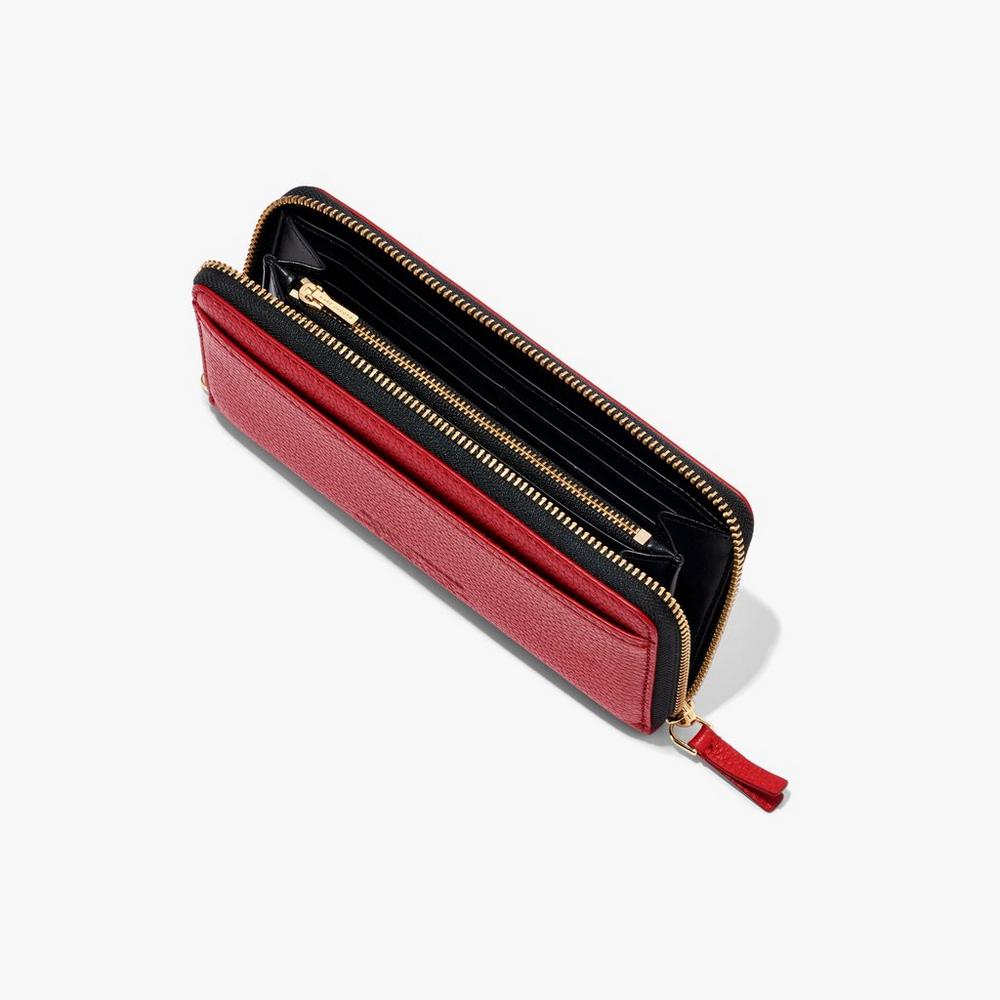Carteras Grandes Marc Jacobs Cuero Continental Mujer Rojos | 90483KGRO