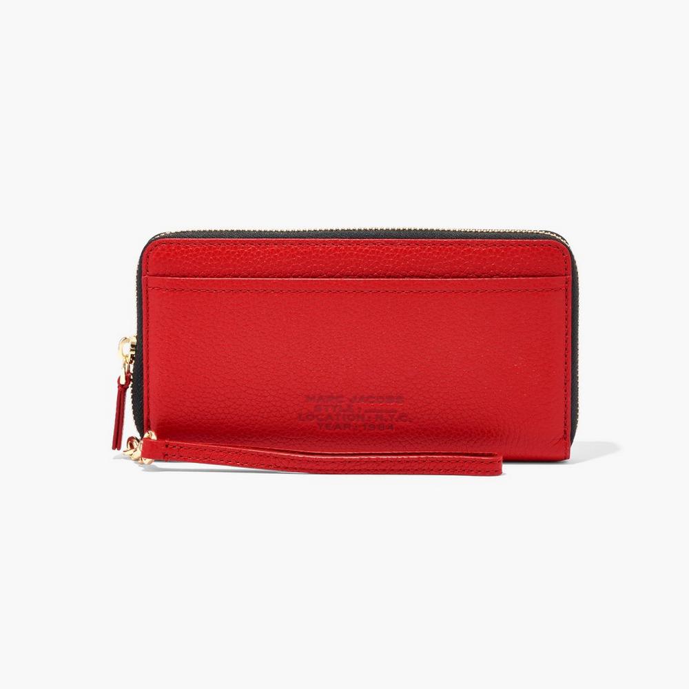 Carteras Grandes Marc Jacobs Cuero Continental Mujer Rojos | 90483KGRO