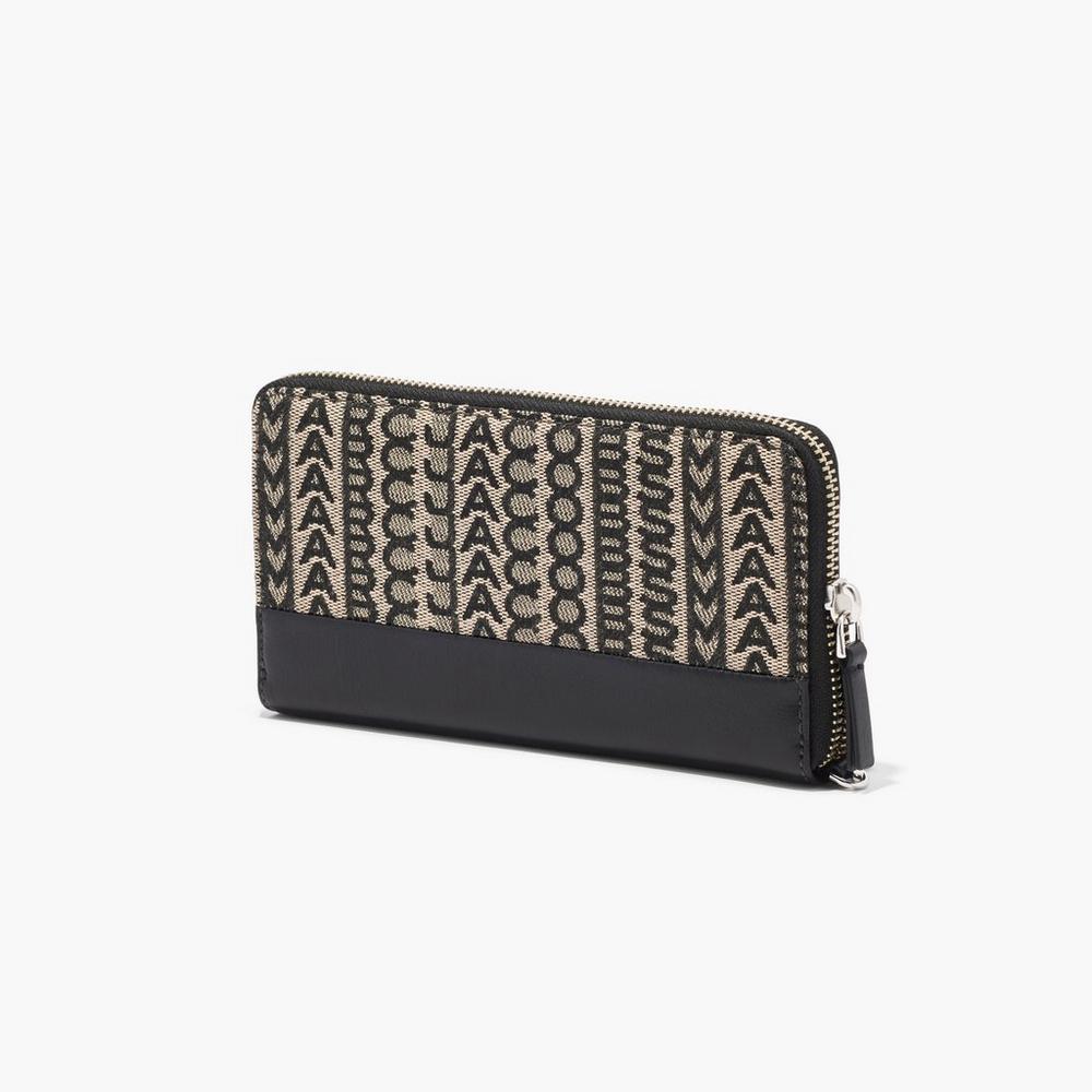 Carteras Grandes Marc Jacobs Monogram Jacquard Continental Wristlet Mujer Beige Multicolor | 30574RYHB