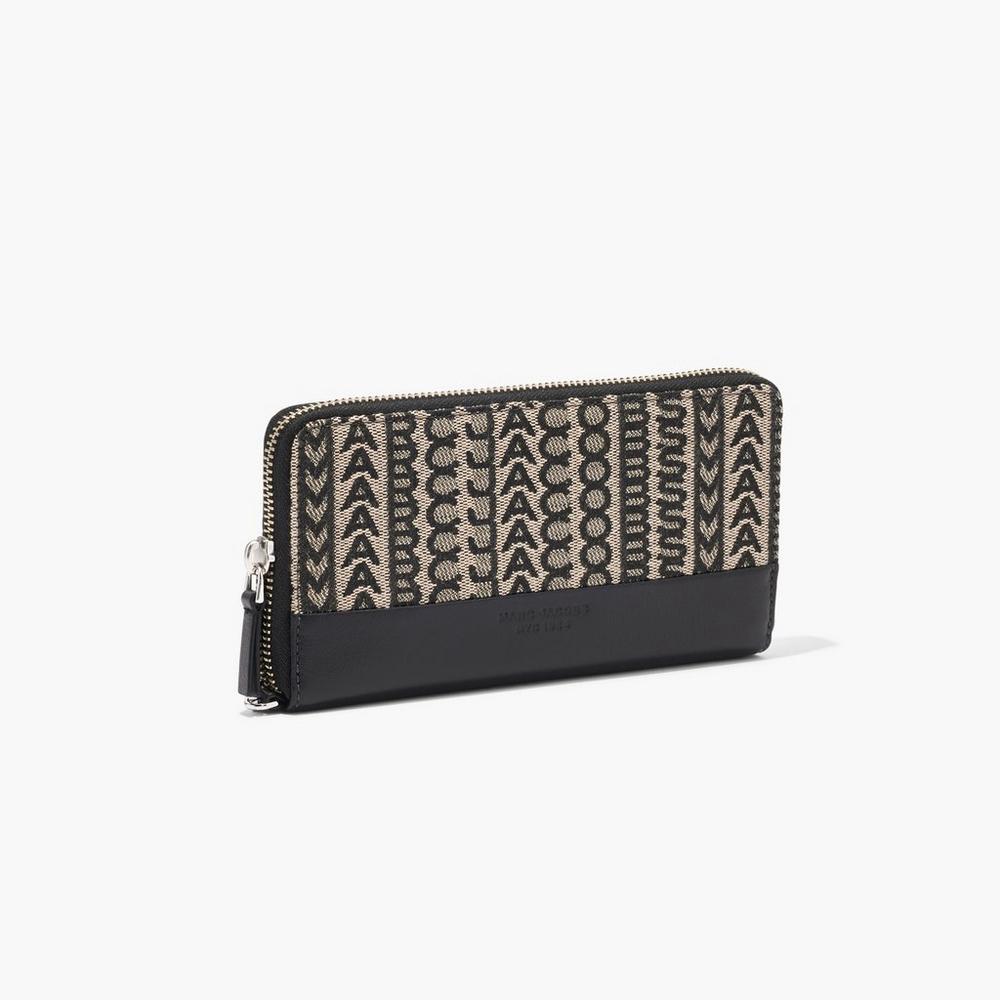 Carteras Grandes Marc Jacobs Monogram Jacquard Continental Wristlet Mujer Beige Multicolor | 30574RYHB