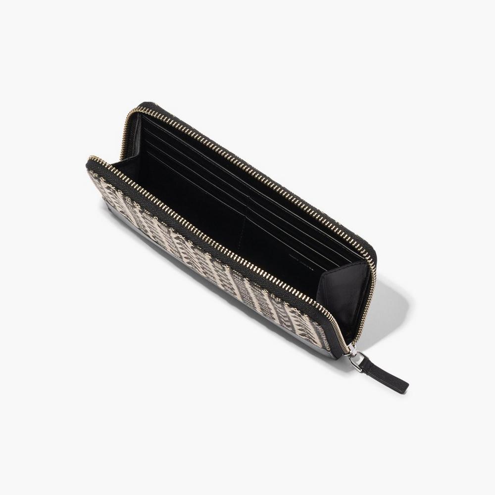 Carteras Grandes Marc Jacobs Monogram Jacquard Continental Wristlet Mujer Beige Multicolor | 30574RYHB