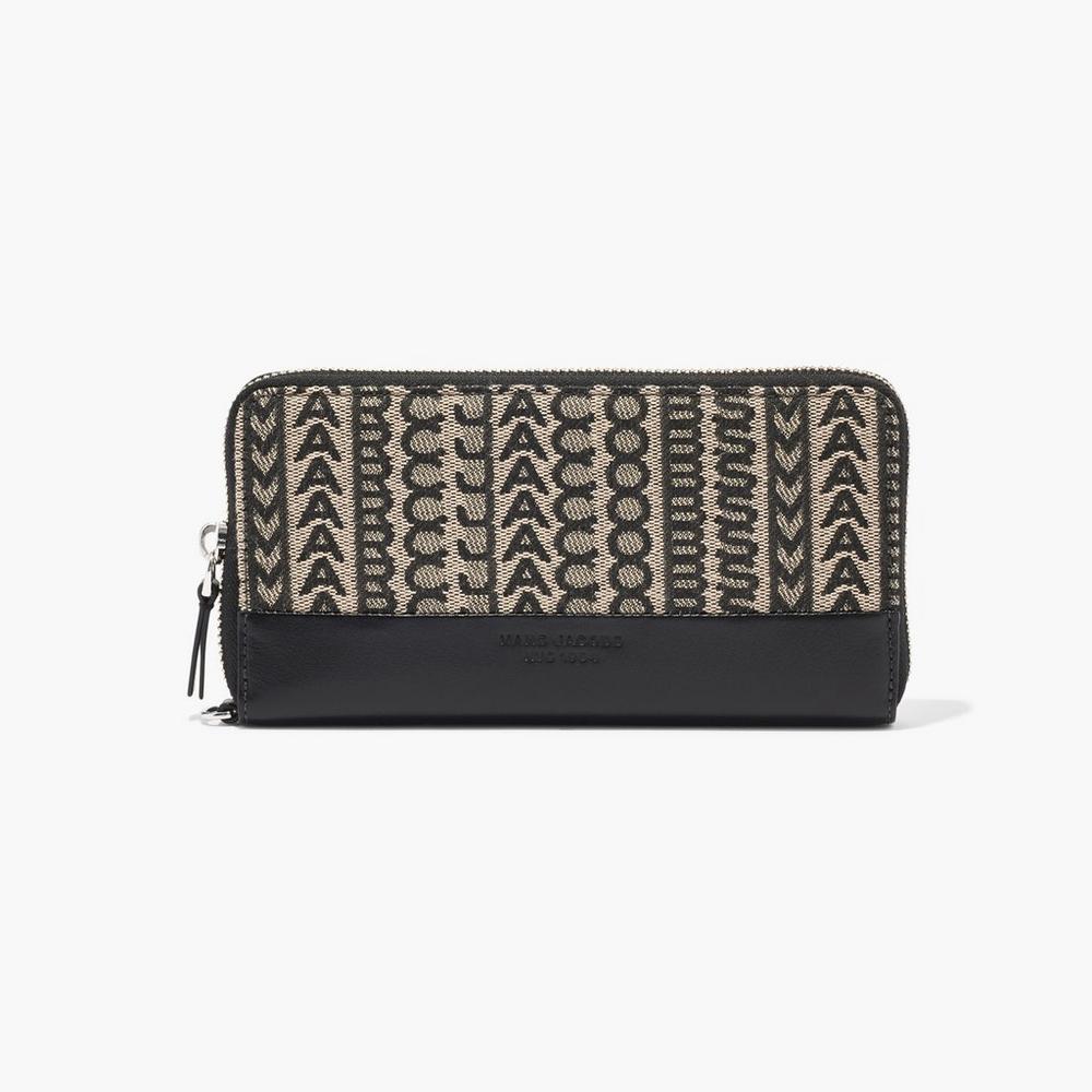 Carteras Grandes Marc Jacobs Monogram Jacquard Continental Wristlet Mujer Beige Multicolor | 30574RYHB