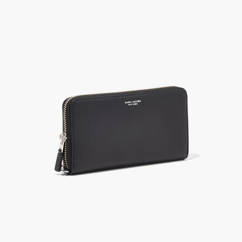 Carteras Grandes Marc Jacobs Slim 84 Continental Wristlet Mujer Negros | 95423UHBZ