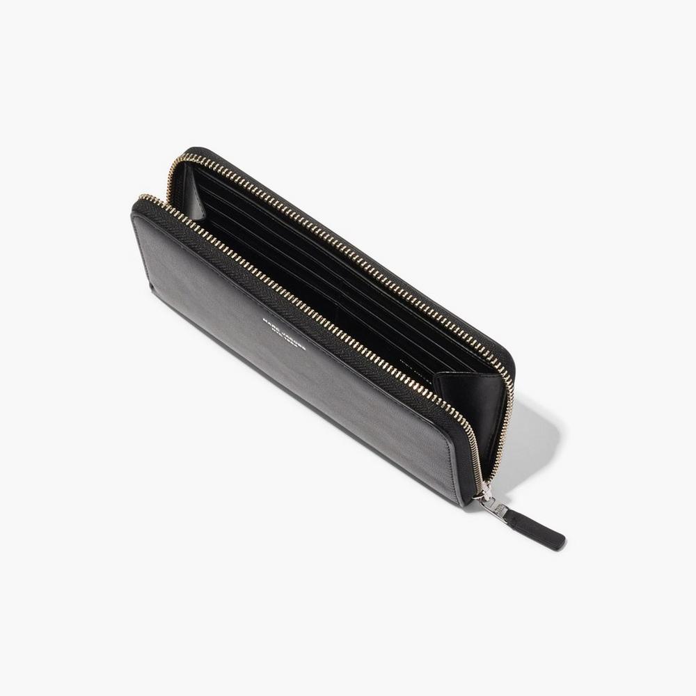 Carteras Grandes Marc Jacobs Slim 84 Continental Wristlet Mujer Negros | 95423UHBZ