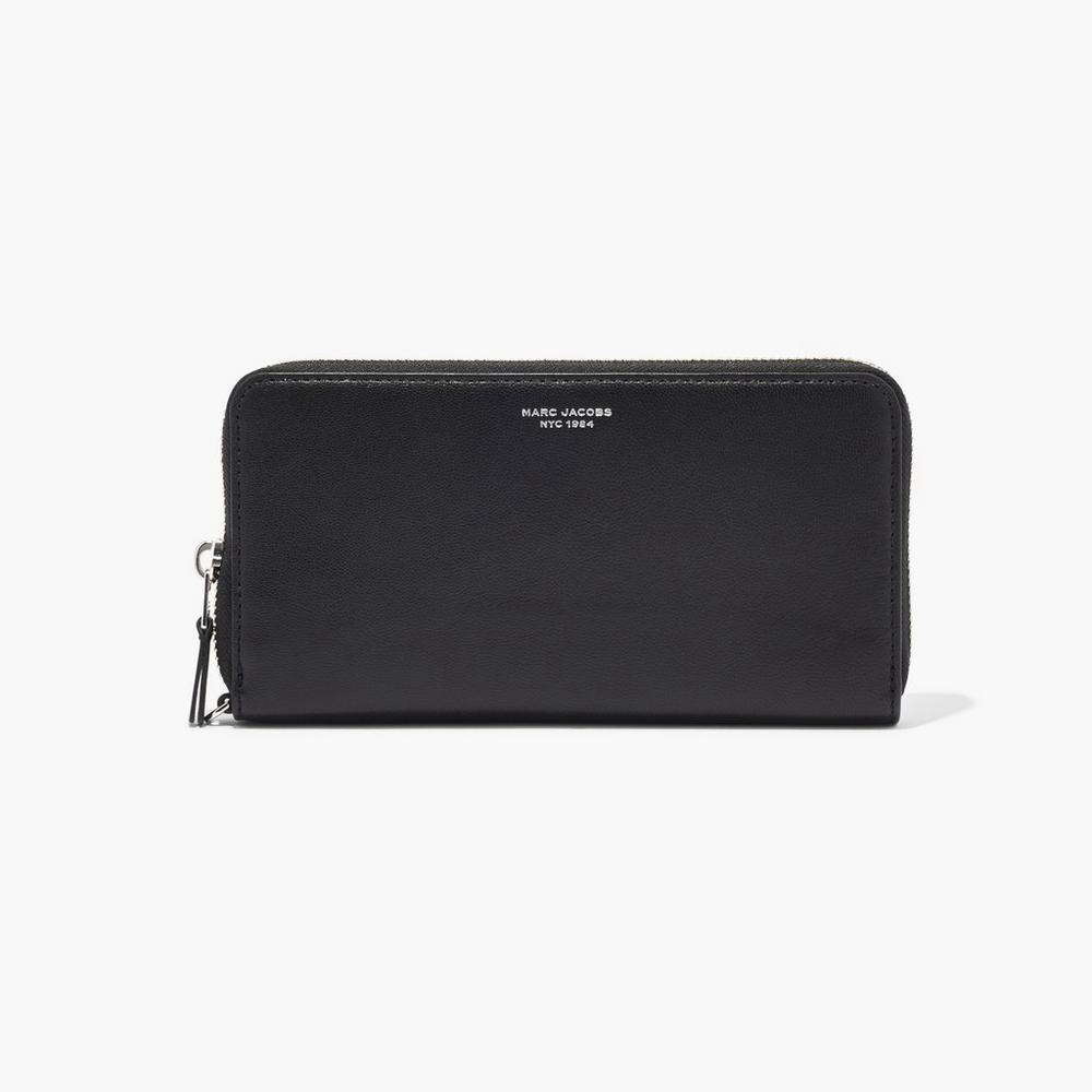 Carteras Grandes Marc Jacobs Slim 84 Continental Wristlet Mujer Negros | 95423UHBZ