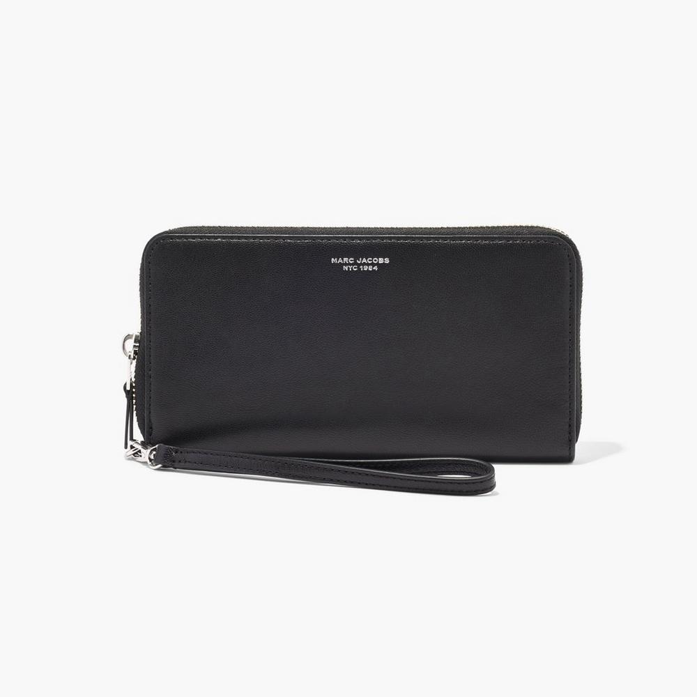Carteras Grandes Marc Jacobs Slim 84 Continental Wristlet Mujer Negros | 95423UHBZ