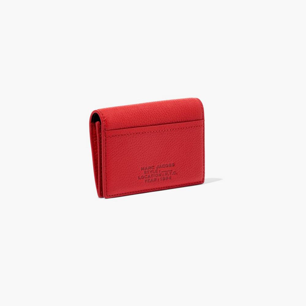 Carteras Pequeñas Marc Jacobs Cuero Bifold Mujer Rojos | 38147BPXQ