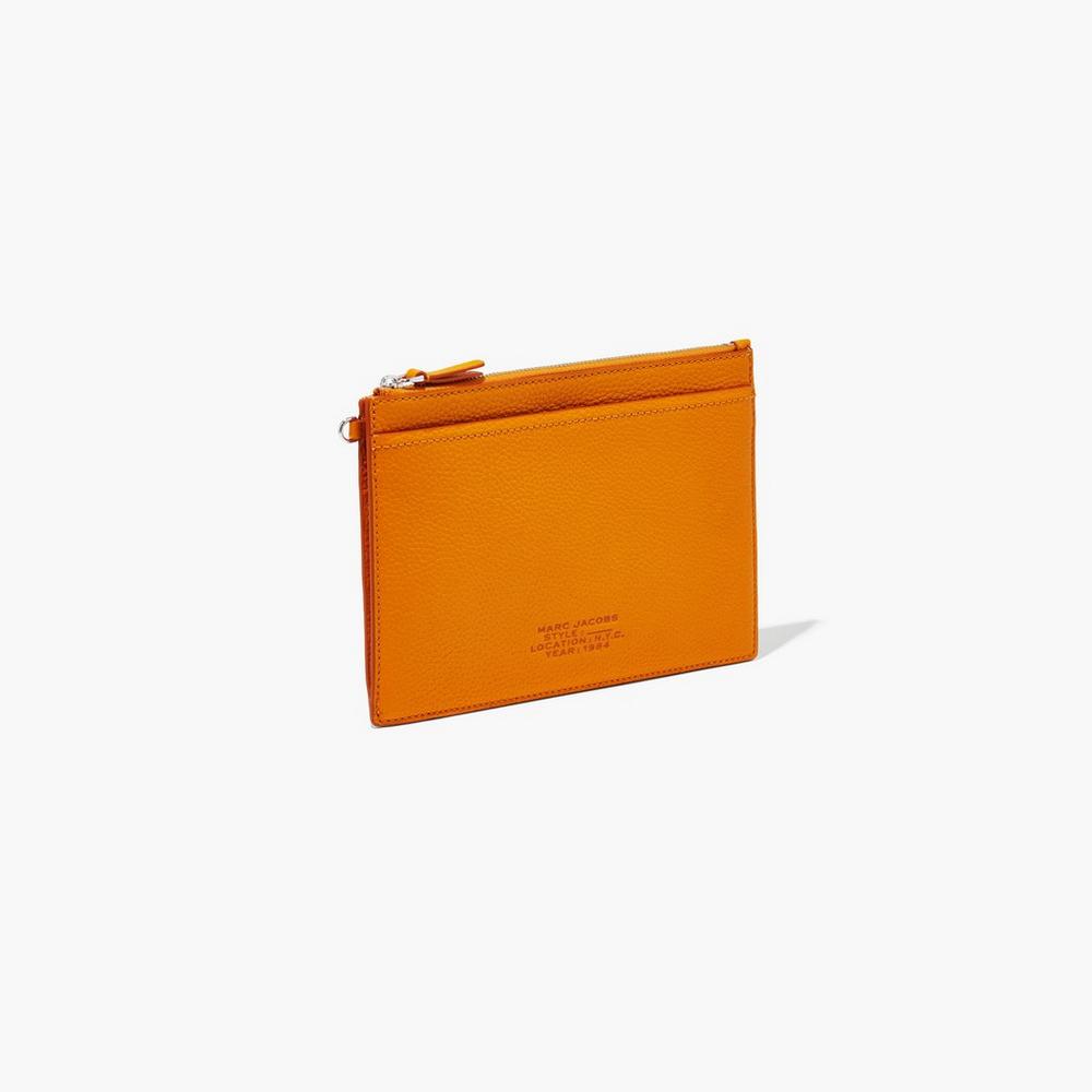 Carteras Pequeñas Marc Jacobs Cuero Wristlet Mujer Darkorange | 73610LDSC