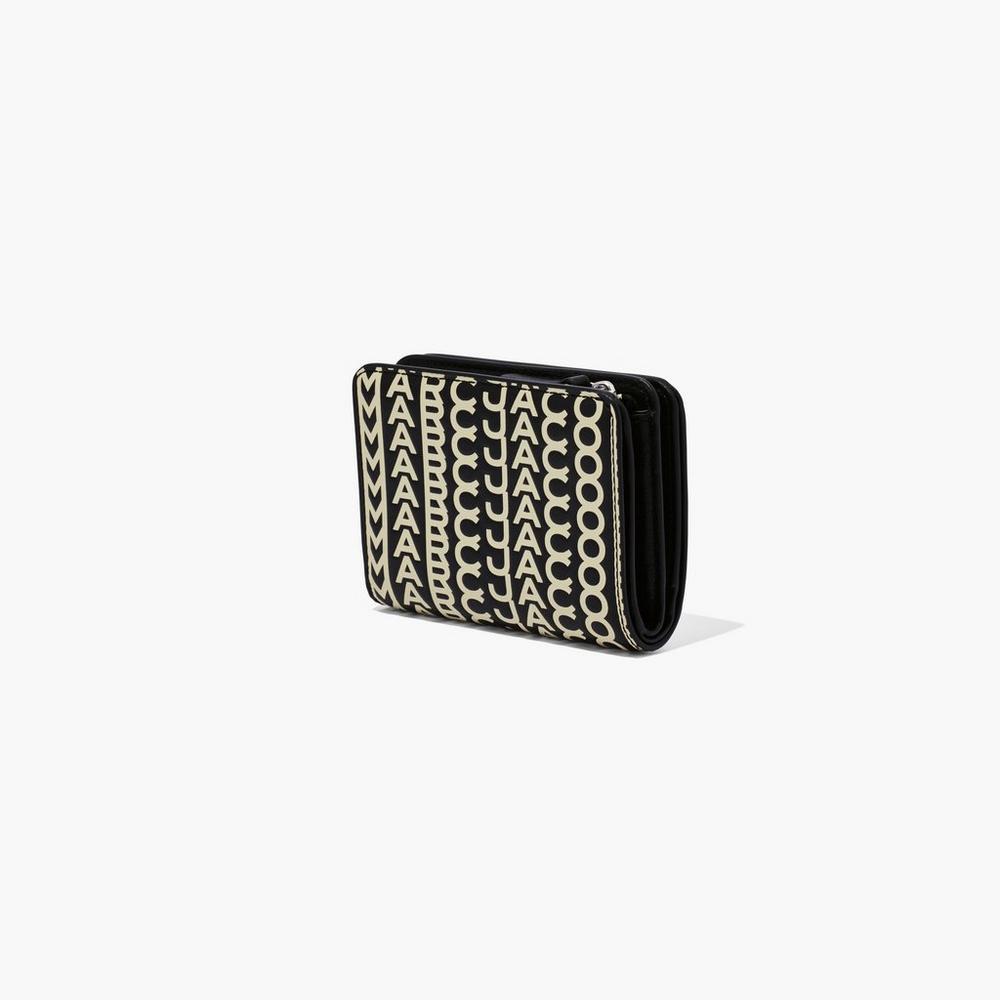 Carteras Pequeñas Marc Jacobs Mini Compact Mujer Negros Blancos | 27613BJDY