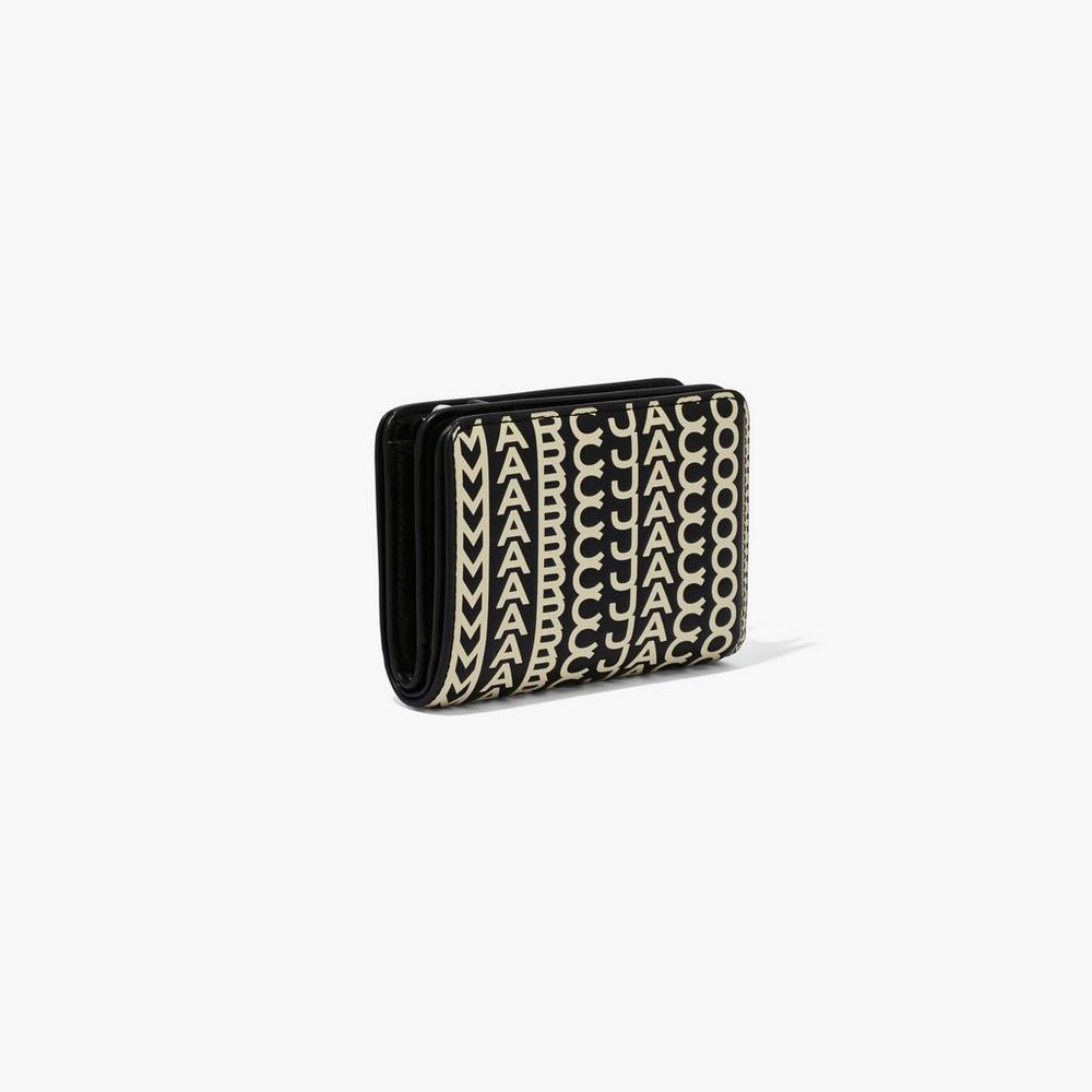 Carteras Pequeñas Marc Jacobs Mini Compact Mujer Negros Blancos | 27613BJDY