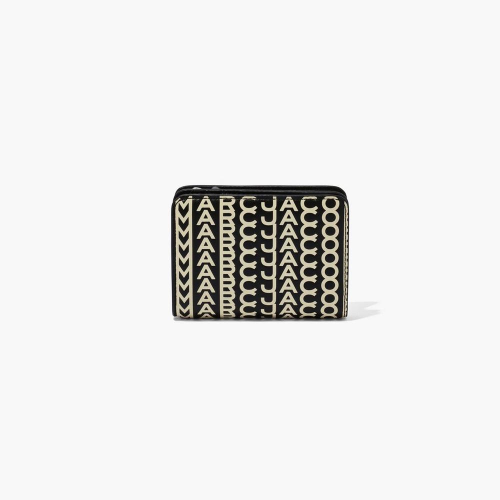 Carteras Pequeñas Marc Jacobs Mini Compact Mujer Negros Blancos | 27613BJDY