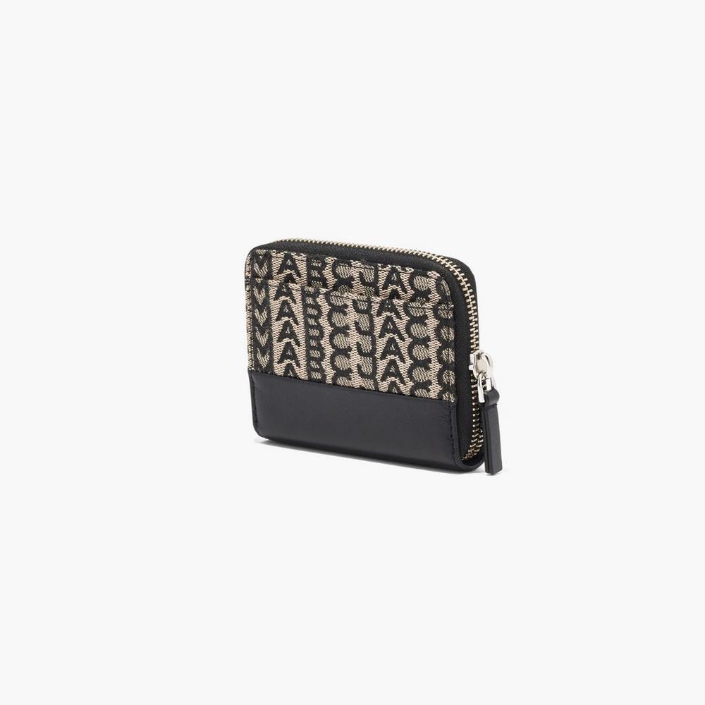 Carteras Pequeñas Marc Jacobs Monogram Zip Around Mujer Beige Multicolor | 51602ZASI