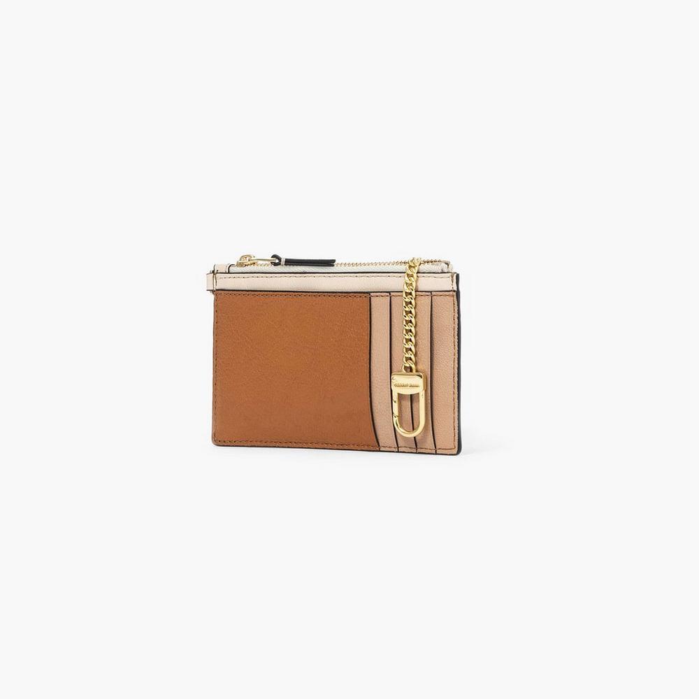 Carteras Pequeñas Marc Jacobs Slim 84 Colorblock Top Zip Wristlet Mujer Marrom Multicolor | 13970RSEG