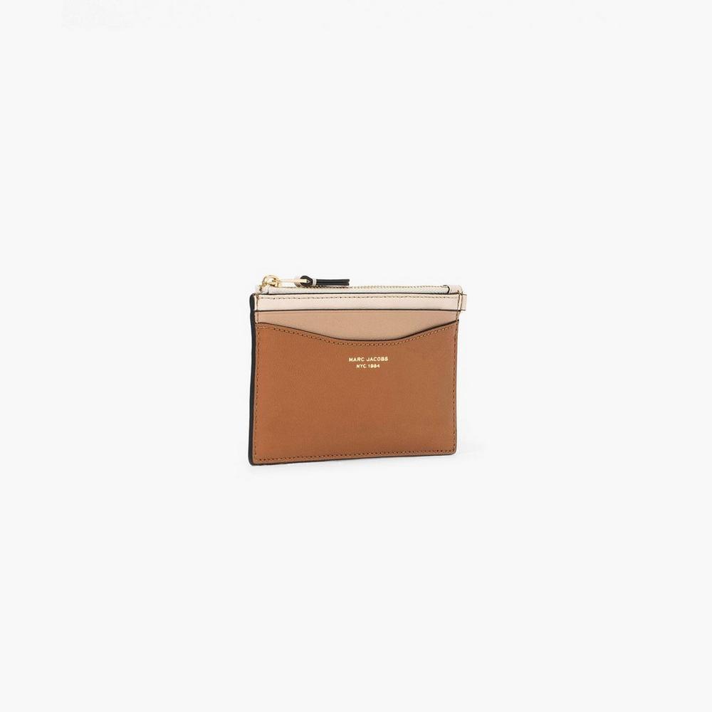 Carteras Pequeñas Marc Jacobs Slim 84 Colorblock Top Zip Wristlet Mujer Marrom Multicolor | 13970RSEG