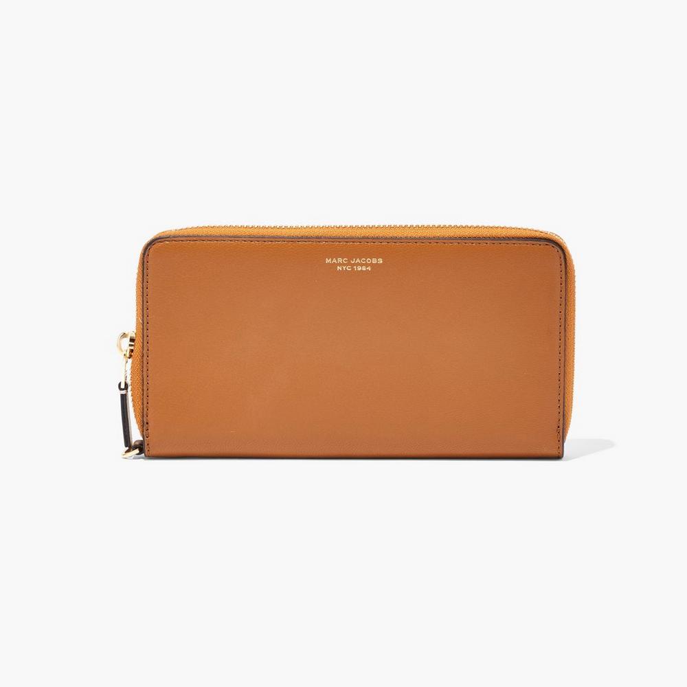 Carteras Pequeñas Marc Jacobs Slim 84 Colorblock Continental Wristlet Mujer Marrom Multicolor | 93514PKEX