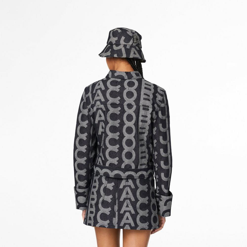 Chaquetas Marc Jacobs Monogram Denim Mujer Azules | 93670UJCX
