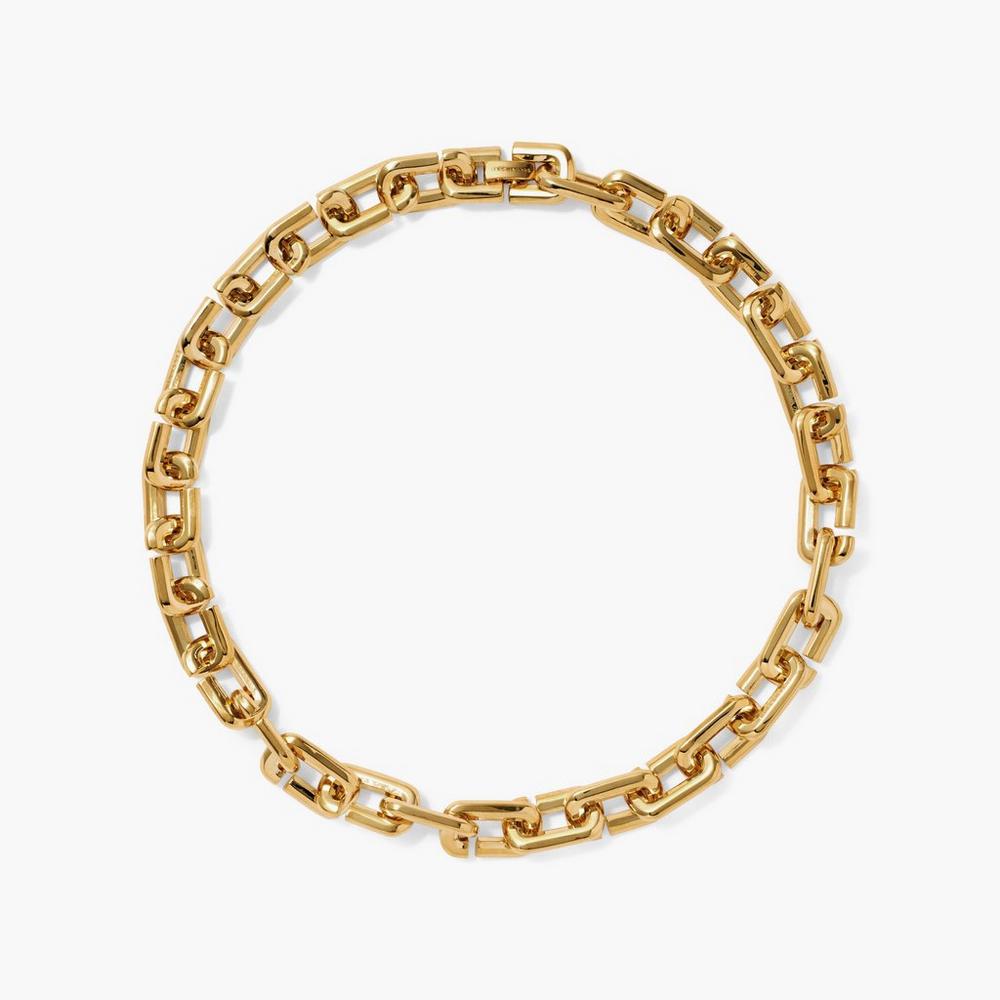 Collar Marc Jacobs J Marc Chain Link Mujer Dorados | 36075ASEG
