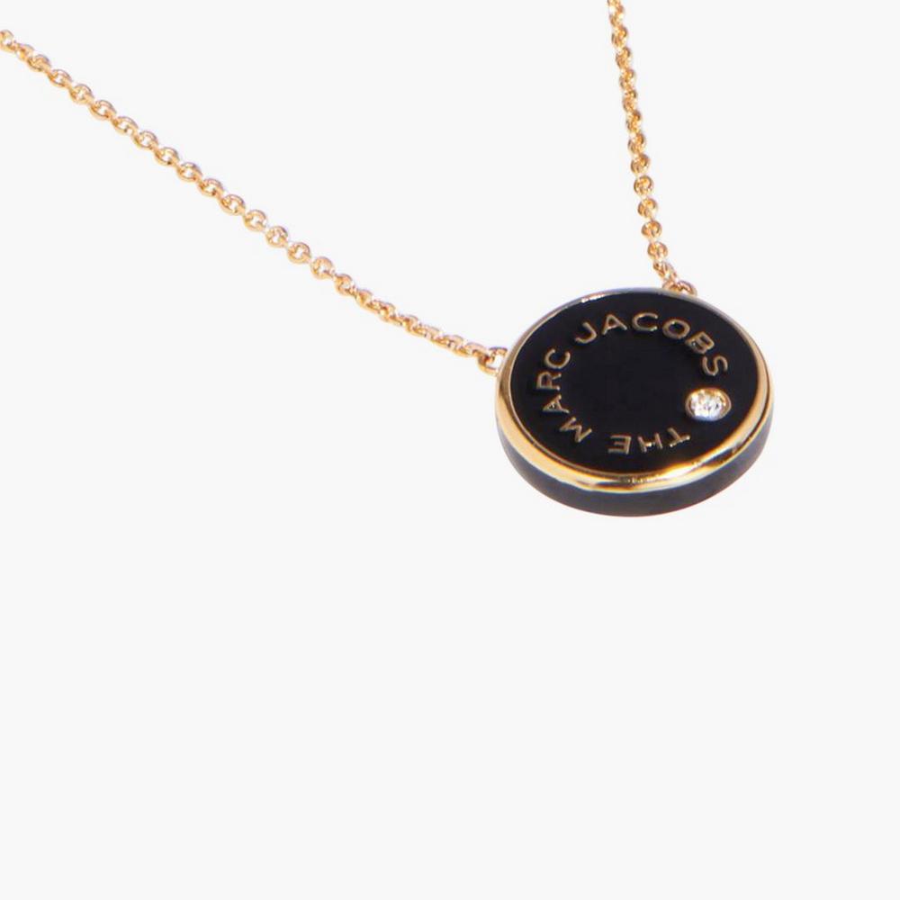 Collar Marc Jacobs Medallion Pendant Mujer Negros Dorados | 45218CZTR
