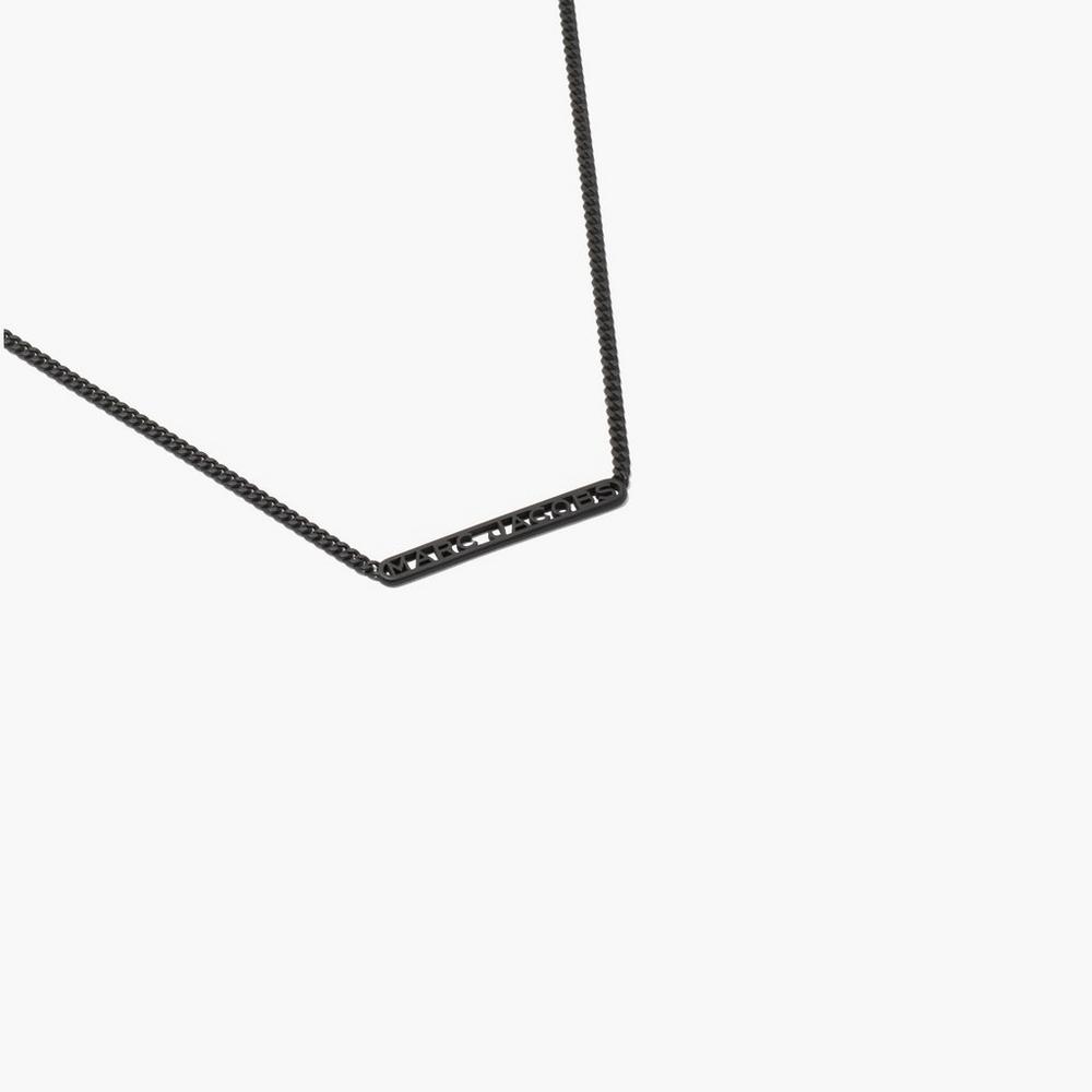 Collar Marc Jacobs Monogram Chain DTM Mujer Negros | 03952YGHK