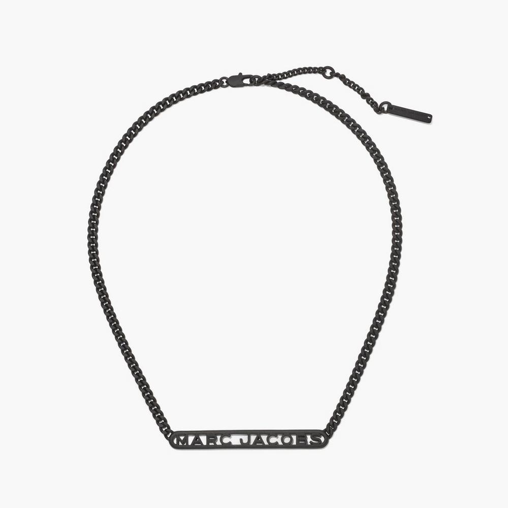 Collar Marc Jacobs Monogram Chain DTM Mujer Negros | 03952YGHK