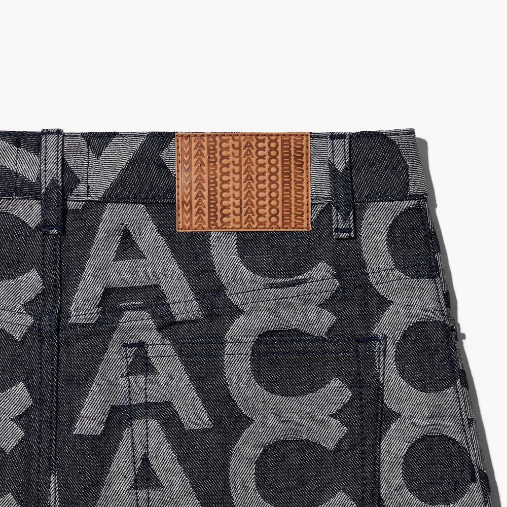 Falda Marc Jacobs Monogram Denim Mini Mujer Azules | 21983CNYZ