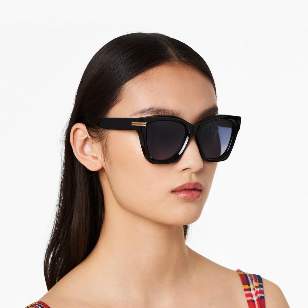Lentes De Sol Marc Jacobs Icon Edge Oversized Square Mujer Negros | 85136CFNJ