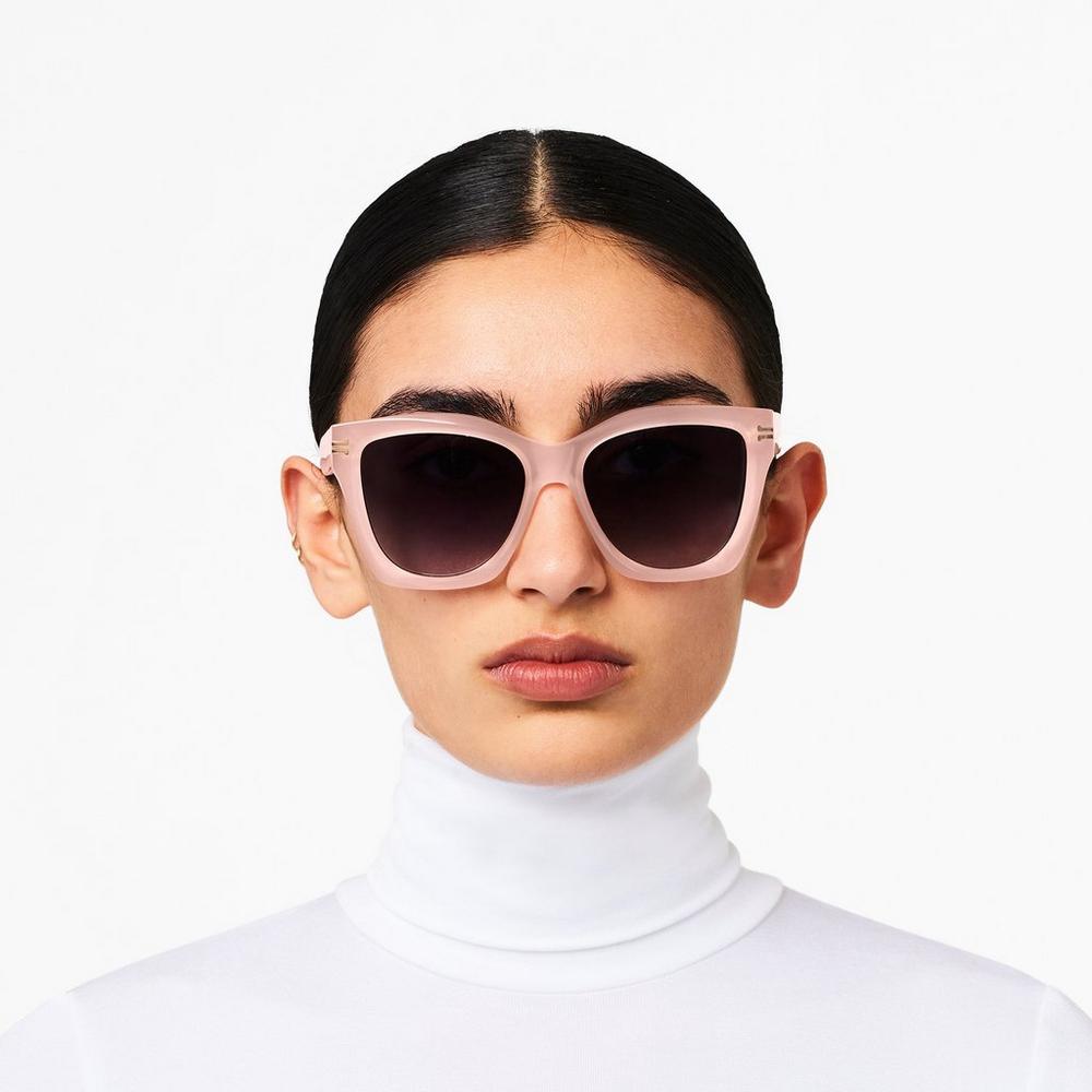 Lentes De Sol Marc Jacobs Icon Edge Oversized Square Mujer Rosas | 98654RUHY
