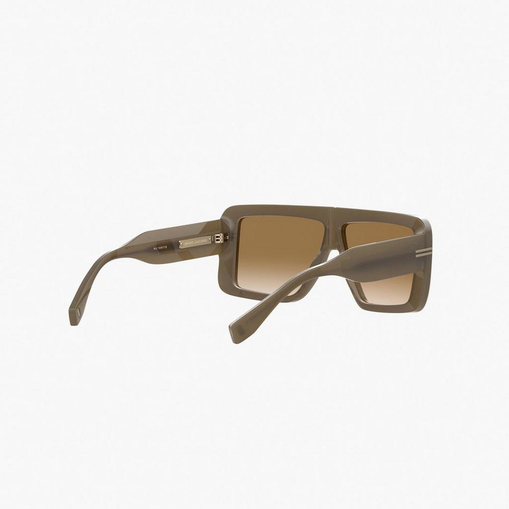 Lentes De Sol Marc Jacobs Icon Rectangular Mujer Verde Oliva | 57914RBUF