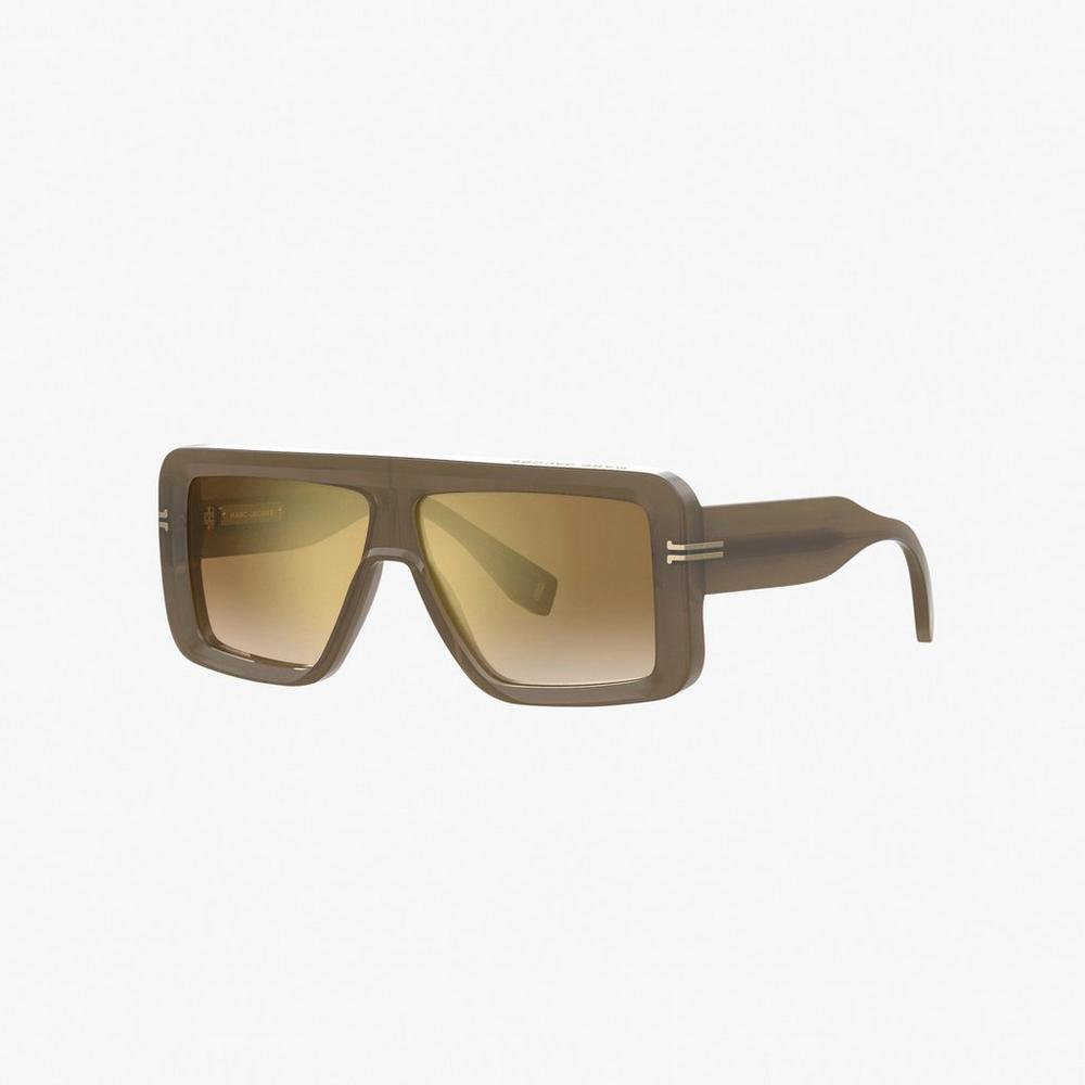 Lentes De Sol Marc Jacobs Icon Rectangular Mujer Verde Oliva | 57914RBUF
