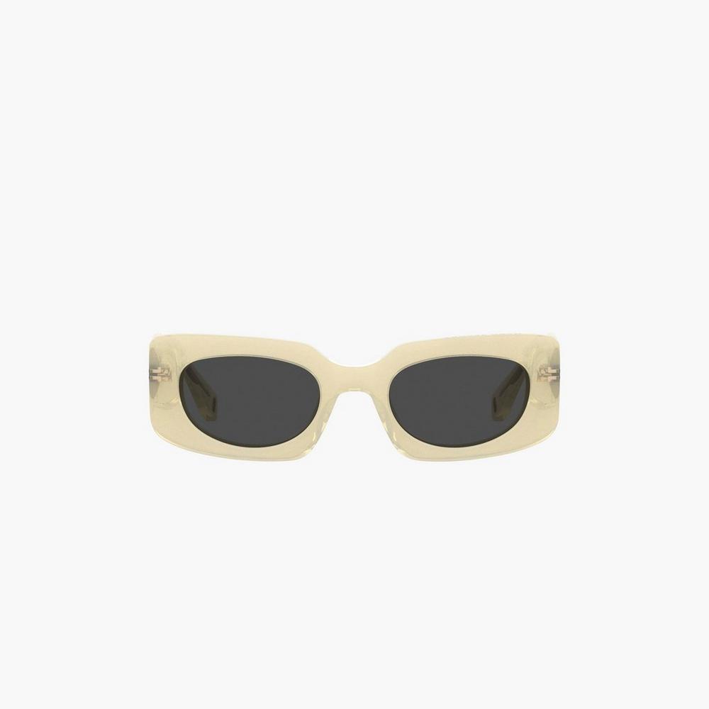 Lentes De Sol Marc Jacobs Icon Rectangular Mujer Amarillos | 58042EKPB