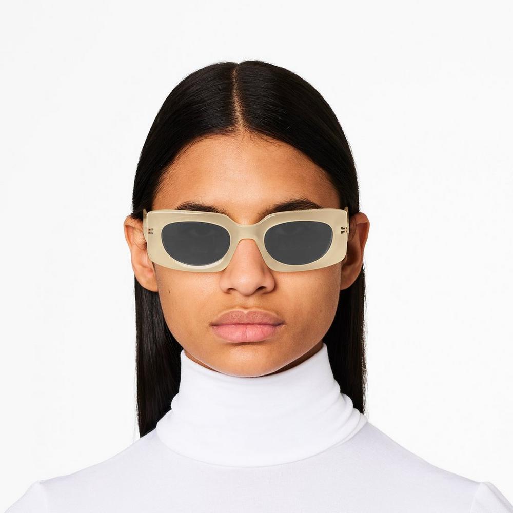 Lentes De Sol Marc Jacobs Icon Rectangular Mujer Amarillos | 58042EKPB